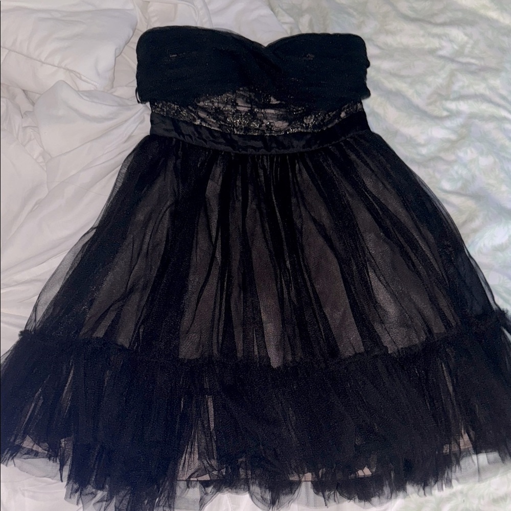 Y2K Foreign Exchange Black Strapless Dress
